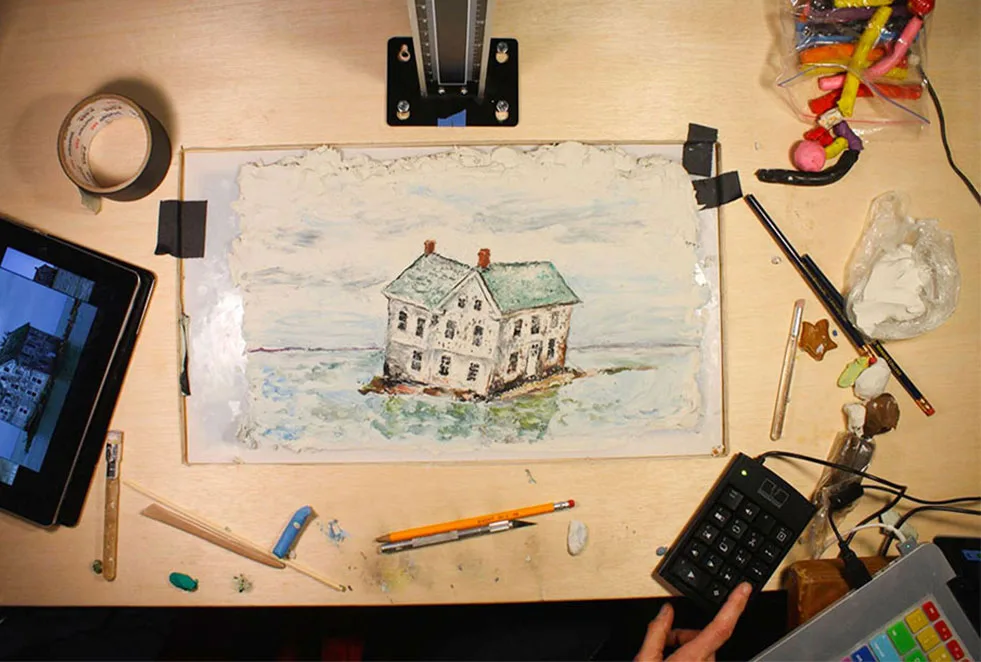 Animation-using-paint-on-glass Animation-using-paint-on-glass
