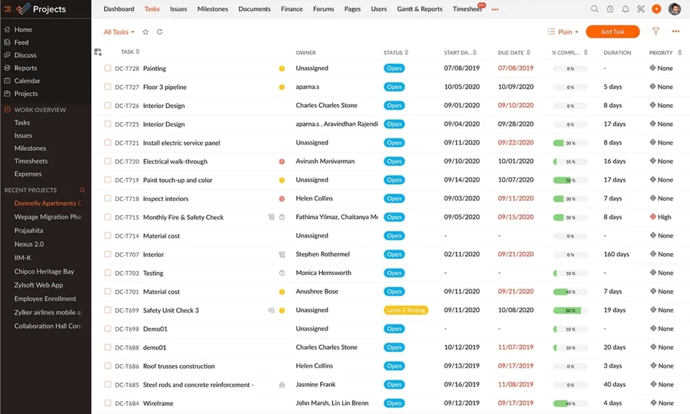 Zoho Workplace Online Task Management 4 Black Yellow Geometric Business Facebook Cover 37