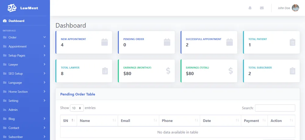 SaaS Based Multi Lawyer Appointment System